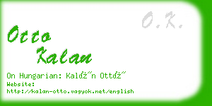 otto kalan business card